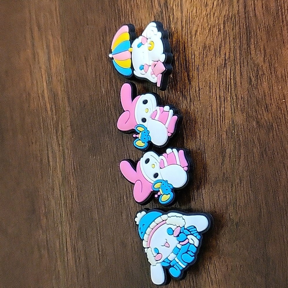 Melody and Friends Crocs Accessories  Set of 4